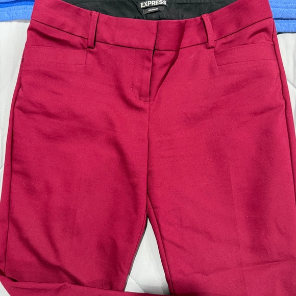 Express burgundy slim fit trousers #Express #BurgundyPants - Picture 2 of 6